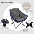 thumbnail image 3 of REKING Oversized Foldable Camping Chair, Outdoor Padded Lawn Chair w/cup Holder,Carry Bag for Beach, Hiking, and Picnics,Blue, 3 of 6