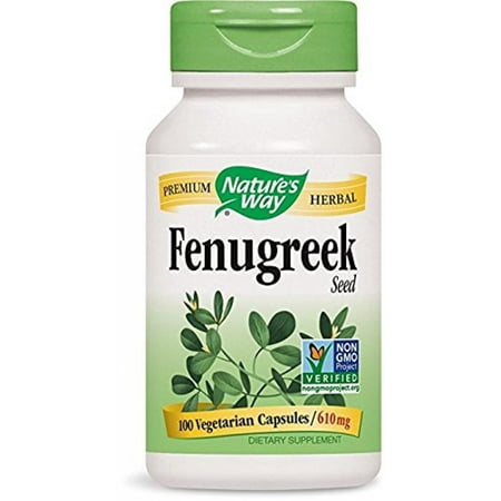 Nature's Way Fenugreek Seed Capsules, 100-Count Pack of