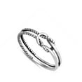 thumbnail image 4 of Oxidized Infinity Love Knot Rope Loop Ring .925 Sterling Silver Band Jewelry Female Male Size 3, 4 of 4