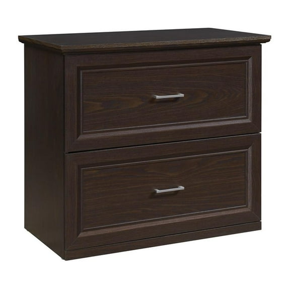 Pemberly Row 2-Drawer Engineered Wood Lateral File in Espresso Finish