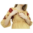 thumbnail image 5 of Bimba Moms Drawstring Maternity Dress Beige Embroidered Nursing Sleepwear-22, 5 of 6
