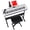 White, variant on Best Choice Products 61-Key Beginners Electronic Keyboard Piano Set w/ LED, 3 Teaching Modes, H-Stand, Stool - Black
