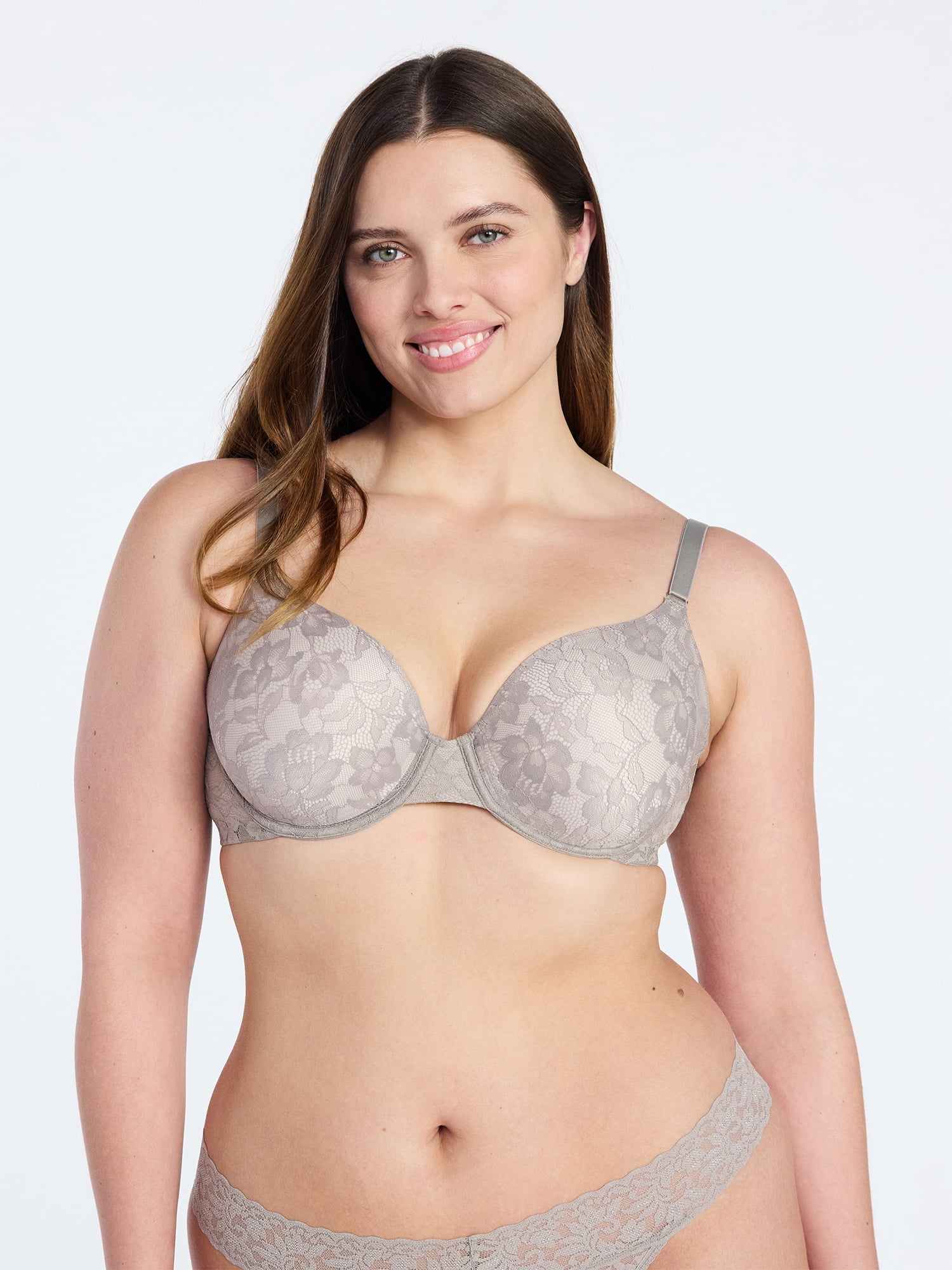 Joyspun Women's Smooth Lace T-Shirt Bra, Sizes 34B-38DDD