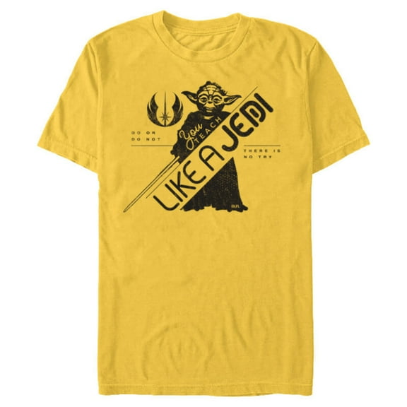Star Wars Yoda You Teach Like a Jedi Teacher’s Day - Short Sleeve Blended T-Shirt for Adults - Customized-Yellow