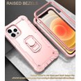 thumbnail image 7 of iPhone 12 Pro Case - Heavy Duty Hybrid Rugged Dual Layer Protective Shockproof Kickstand Cover with Ring Holder for Apple iPhone 12 Pro 6.1", D, 7 of 7