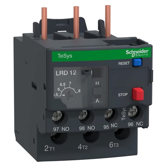 SQDLRD12 SQ D LRD12 Overload Relay 5.5-8A, Black