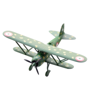 Italian CR.42 Eagle Fighter Model for Retro Display Collection Model Gifts, 1:75 Scale