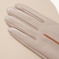thumbnail image 5 of AWZXDE Ladies' 2024 Autumn and Winter Versatile Windproof Thick Leather Gloves for Cold Weather Beige,M, 5 of 6