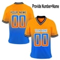 thumbnail image 2 of LPKRT Men Custom Name Number Football T Shirt - Personalized Top, Breathable Sports Tee(Orange-S), 2 of 4