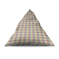 thumbnail image 4 of Abstract Lounger Chair Bag, Rhythmic Illustration of Checkered Geometric Squares Plaid Inspired Pattern, High Capacity Storage with Handle Container, Lounger Size, Multicolor, by Ambesonne, 4 of 5