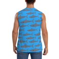 thumbnail image 4 of Balery Cute Shark Camisetas sin mangas para hombre, absorbe la humedad y protege contra el mal olor.-X-Large, 4 of 7