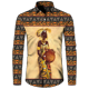 thumbnail image 2 of Camisas de manga larga con botones y estampado 3D de estilo étnico africano para hombres y mujeres, camisetas Dashiki folclóricas personalizadas, ropa vintage para parejas, 2 of 5