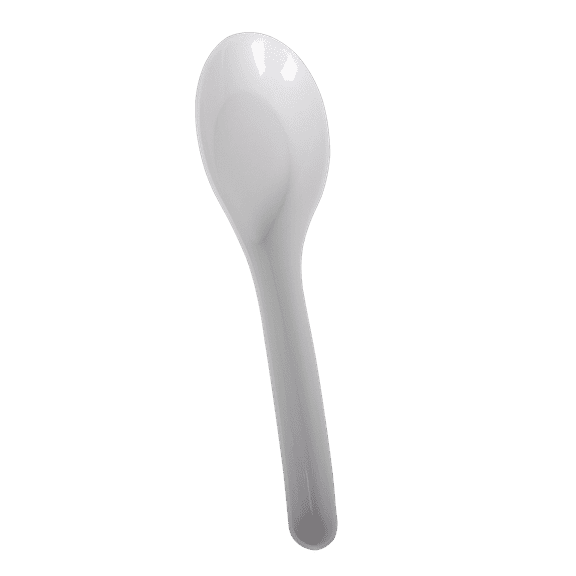 Karat Med-Heavy Weight Asian Soup Spoon - White -1,000 ct