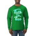 thumbnail image 1 of Wild Bobby, Faith Over Fear, Inspirational/Christian, Men Long Sleeve Shirt, Kelly, Medium, 1 of 4