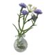 thumbnail image 1 of Mini jarrón de vidrio con flores artificiales moradas, decoración magnética para la nevera de cocina, baño, dormitorio y arte de pared en casa, 1 of 6