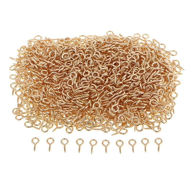 1000 Uds., Pernos de Tornillo , Clavija de Fianza para , , Colgantes de Joyería, Fabricación de Hallazgos, de - 5x10mm dorado Gloria Tornillos de gancho de ojo para colgar