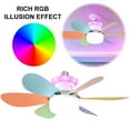 thumbnail image 6 of BLEEUS 40W Ceiling Fans Lights With Remote Rgb Dimmable Small Ceiling Fanlight Lighting Supplies （White）, 6 of 10