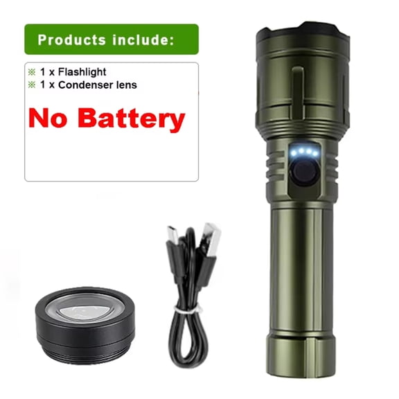 Ultra Powerful Flashlight Concentrating Ignition Flashlight Waterproof Military Tactical Lamp Outdoor Camping Adventure Torch