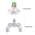 thumbnail image 5 of HONCLL E27 to E27 LED Bulb Lamp Holder 2/3/4/5/6/7 in 1 E27 Base Socket Splitter LED Lamp Socket Light Bulb Adapter Holder, 5 of 21