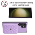 thumbnail image 2 of for Samsung Galaxy S24 Ultra Slim Case with Card Holders and Strap for Women, Samsung Galaxy S24 Ultra Phone Case Wallet PU Leather Kickstand RFID Blocking Flip Shockproof Wallet Case - Purple, 2 of 11