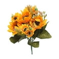 thumbnail image 6 of Fake Flowers , Sunflowers Artificial Flowers, Faux Flowers in Vase for Centerpiece Table Decorations, Fall Fake Plant Silk floral arrangements for Home Coffee Kitchen Dining Table Decor(B), 6 of 6