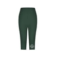thumbnail image 5 of MLQIDK Army Green Yoga Capri Pants for Women Yoga Capris High Waisted Knee Length Pedal Pushers Dressy Casual Pedal Pushers with Pockets Army Green L, 5 of 5