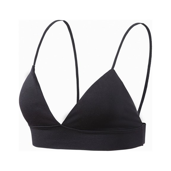 Bigersell Backless Strapless Bra Woman V Cup Underwired Sleep Seamless Underwear Soft Comfortable Bra Regular Size Padded Sports Bra for Female, Style 692, Black 36B
