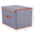 thumbnail image 4 of Unique Bargains Storage Cube Storage Bin with Handles Collapsible Storage Basket Gray, 4 of 7