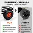 thumbnail image 4 of 200-Pound Heavy Fishing Truck, 11-inch Rubber Balloon Wheel with 7 Beach Racks, 4 of 11