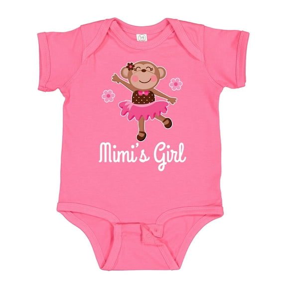Inktastic Mimi Girl Ballerina Monkey Girls Baby Bodysuit