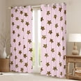 thumbnail image 2 of Feelyou Leopard Print Stars Curtains Pack of 2 (42x84 Each), Princess Curtains Blackout, 2 of 6