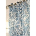 thumbnail image 5 of The Art Box 100% Cotton Printed Window Curtain Panels, Light filtering Tie Top Curtains Drapes for Bedroom, Curtain for Living Room, Window 2 Panels Set, Blue Leaf & Floral Printed, 52 x 18 in, 5 of 5