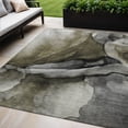 thumbnail image 2 of HomeRoots 626471 5 x 8 ft. Gray & Silver Abstract Washable Transitional Indoor & Outdoor Rectangle Area Rug, 2 of 9