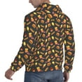thumbnail image 6 of Uemuo Fast Food Pattern Men's Hoodie - Casual Pullover Hoodie with Kangaroo Pocket, Stylish Hooded Sweatshirt for Everyday Wear-Large, 6 of 7