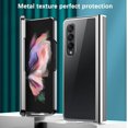 thumbnail image 5 of for Samsung Galaxy Z Fold 4 Case Plating Frame Electroplate Clear Luxury Elegant Case Camera Protector Soft TPU Shockproof Protective 3 PCS Anti-Skid Galaxy Z Fold 4 Case -Silver, 5 of 6