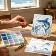 thumbnail image 6 of Sea Glass Art DIY Craft Kit, 8 Beach Themed Designs with Canvas Tweezers Easel Instructions, Beginner Friendly Nautical Home Decor Handmade Gift Set, 6 of 7