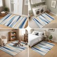 thumbnail image 5 of Area Rugs 3'x5', Blue Grey Abstract Art Carpet Runner Indoor Outdoor Rugs Home Decor Aesthetic, Farmhouse Stripes Modern Art Non Slip Mats Washable Accent Rug for Living Room Bedroom, 5 of 8