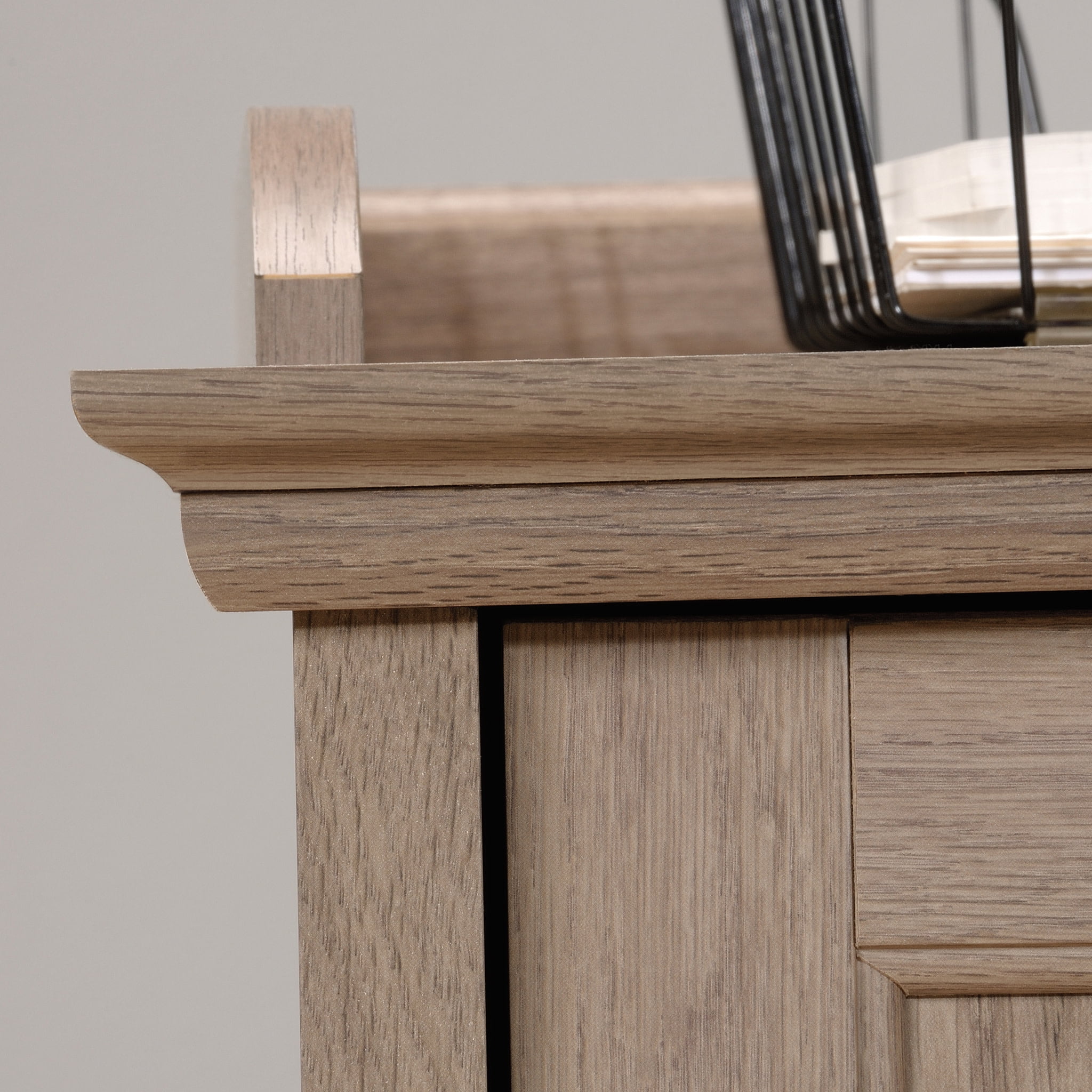 Sauder Barrister Lane L-Shaped Desk, Salt Oak Finish