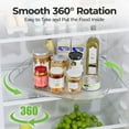 thumbnail image 3 of Organizador giratorio Lazy Susan para refrigerador, paquete de 2, rectangular, para gabinete, despensa, cocina, encimera, mesa, refrigerador, organizadores y almacenamiento, transparente, 15,67 x, 3 of 8