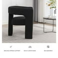 thumbnail image 3 of LOCUS BONO Boucle Accent Chair Set of 2, Modern Living Room Chair, Comfy Barrel Armchair Single Sofa Chair for Bedroom, Office, Fully Assembled (Black), 3 of 5