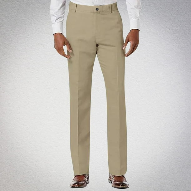 Pantalones largos para hombre, casuales, a la moda, cómodos, con bolsillo para vacaciones, cintura elástica lisa, pantalones cortos de poliéster para hombre.