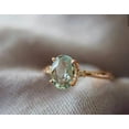 thumbnail image 2 of Green Sapphire Oval Cut Ring – 925 Sterling Silver Engagement Ring – Teal Sapphire Gemstone – Elegant and Timeless Jewelry for Special Occasions Rose Gold 8.5, 2 of 2