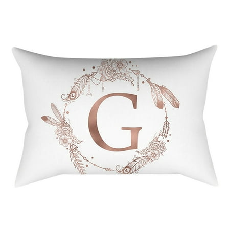 

HMOONORY 30X50 Cm Kinder Zimmer Dekoration Brief Kissen Englisch Alphabet Pillowcases Pillow Case