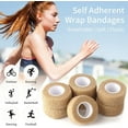 thumbnail image 6 of 12 Rolls Adhesive Elastic Bandage,1x177In Elastic Athletic Tape,Durable Bandage Wrap,Non Woven Bandages for Sensitive Skin, 6 of 6