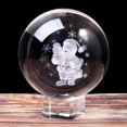 thumbnail image 3 of Adornos Bola de cristal de Navidad Bola de grabado de Papá Noel Decoración de mesa de Navidad Bola de cristal Adornos navideños transparentes, 3 of 5