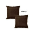 thumbnail image 2 of Honey Set of 2 Decorative Throw Pillow Cover Solid Color 26" x 26" Brown Square Euro Pillowcase for Couch, Bedding, 2 of 4