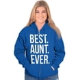thumbnail image 3 of Best Aunt Ever Cute Favorite Auntie Zip Hoodie Sweatshirt Women Brisco Brands S, 3 of 6