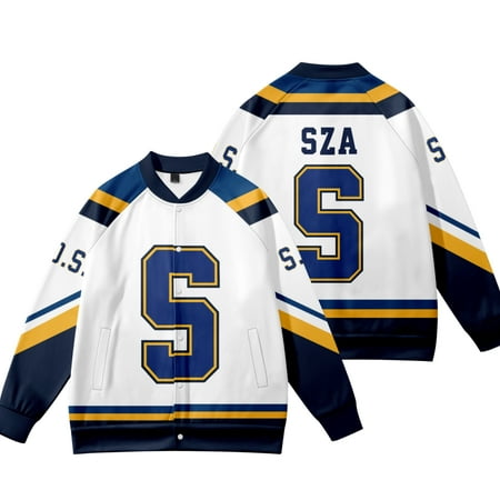 SZA Jersey SOS Album Merch Women/Men Casual Sweatshirt Cosplay Baseball Uniform