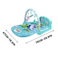 thumbnail image 7 of Fuebueo Baby Gym Kick and Play Piano Gym, Musical Activity Play Mat for Infants, Tummy Time Sensory Development Toy with Hanging Rattles, Blue Shark, 7 of 7