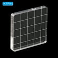 thumbnail image 3 of Unique Bargains 2' x 2' Acrylic Stamp Block Clear Stamping Block with Grid Lines Decorative Mounting Blocks Square, 2 Pack, 3 of 7